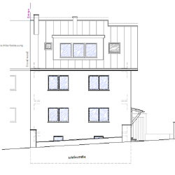 Zeichnung / Planung - Ansicht Straßenseite Zeichnung / Planung - Ansicht Straßenseite