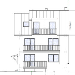 Zeichnung / Planung - Ansicht Hofseite Zeichnung / Planung - Ansicht Hofseite