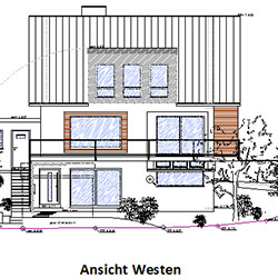 Zeichnung / Planung - Ansicht Westen Zeichnung / Planung - Ansicht Westen